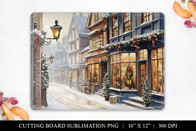 Christmas Cutting Board Design, Cutting Board Png Sublimation BijouBay 