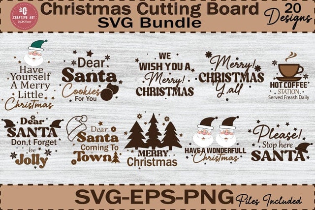 Christmas Cutting Board SVG Bundle SVG jacpot007 