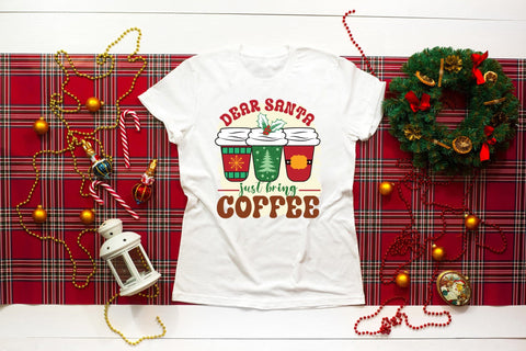 Christmas Dear Santa Just Bring Coffee PNG Sublimation CraftLabSVG 