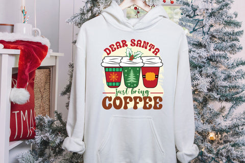 Christmas Dear Santa Just Bring Coffee PNG Sublimation CraftLabSVG 
