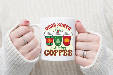 Christmas Dear Santa Just Bring Coffee PNG Sublimation CraftLabSVG 