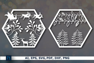 Christmas decor laser cut SVG bundle SVG MD JOYNAL ABDIN 