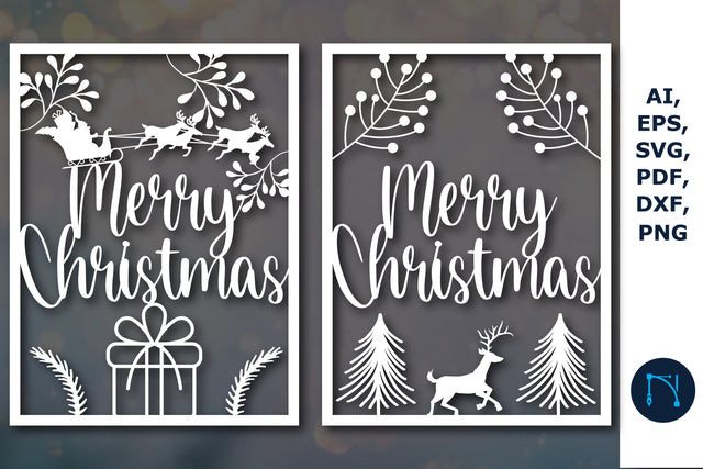 Christmas decor paper cut SVG bundle SVG MD JOYNAL ABDIN 