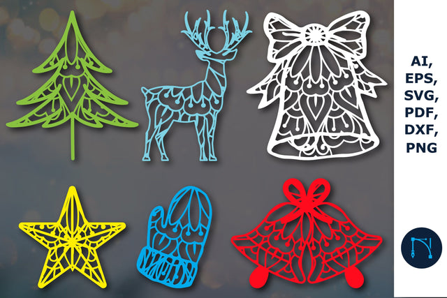 Christmas decor paper cut SVG bundle SVG MD JOYNAL ABDIN 