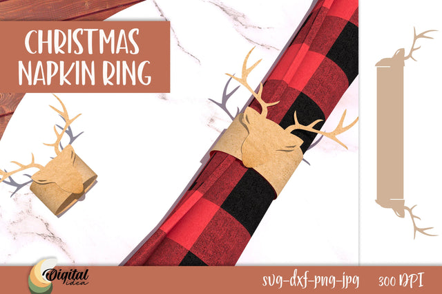 Christmas Decor SVG. Christmas Paper. Napkin Ring Paper Cut. 3D Paper Evgenyia Guschina 