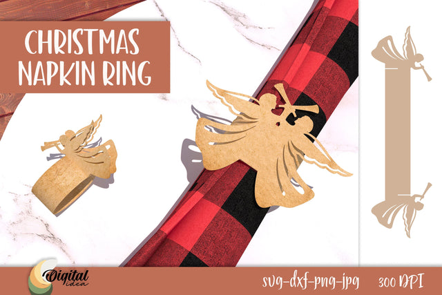 Christmas Decor SVG. Christmas Paper. Napkin Ring Paper Cut. 3D Paper Evgenyia Guschina 