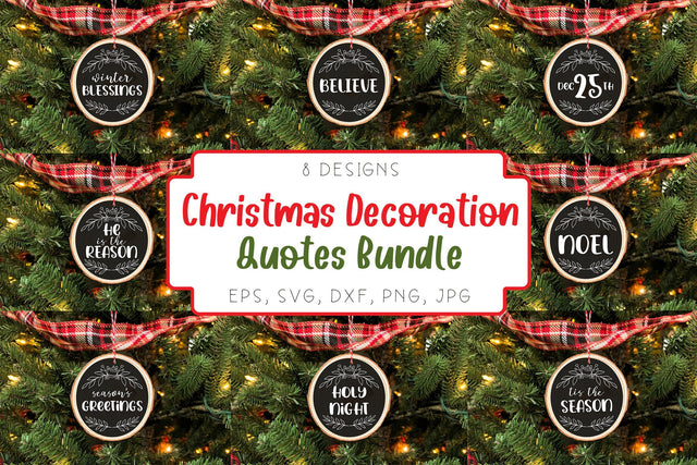 Christmas Decoration SVG Christmas Round Quotes SVG dapiyupi store 