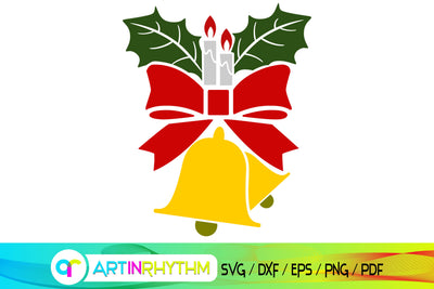 Christmas decoration SVG, Christmas SVG, Christmas ornaments SVG, Christmas wreath SVG, Wreath SVG, Candle SVG, Bell SVG SVG Artinrhythm shop 
