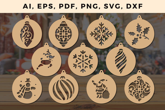 CHRISTMAS Decorations Bundle SVG File, laser cut SVG MD JOYNAL ABDIN 