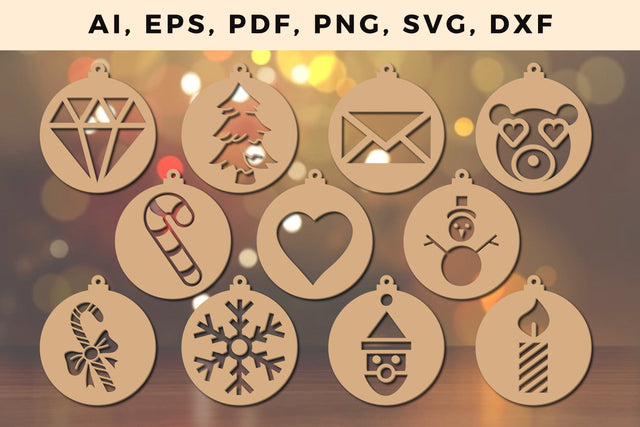 CHRISTMAS Decorations Bundle SVG File, Multilayer Laser Cut Files, SVG, 3D Designs, Mini Design Bundles SVG MD JOYNAL ABDIN 