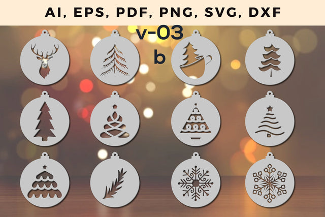 CHRISTMAS Decorations Bundle SVG File, Multilayer Laser Cut Files, SVG, 3D Designs, Mini Design Bundles SVG MD JOYNAL ABDIN 
