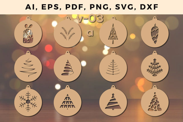 CHRISTMAS Decorations Bundle SVG File, Multilayer Laser Cut Files, SVG, 3D Designs, Mini Design Bundles SVG MD JOYNAL ABDIN 