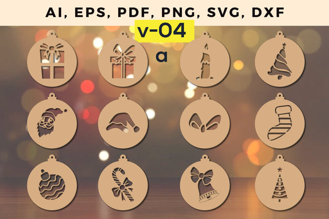 CHRISTMAS Decorations Bundle SVG File, Multilayer Laser Cut Files, SVG, 3D Designs, Mini Design Bundles SVG MD JOYNAL ABDIN 