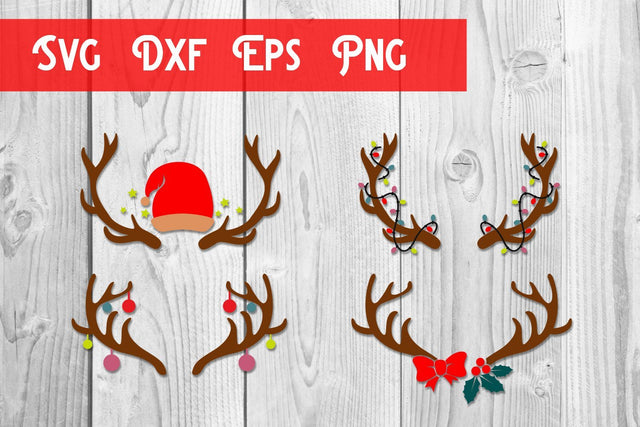 christmas Deer antlers svg, christmas svg cut file SVG dadan_pm 