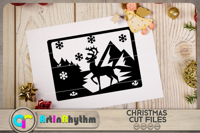 Christmas deer decor SVG SVG Artinrhythm shop 