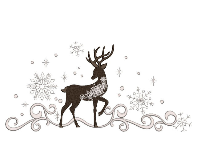 Christmas Deer Embroidery Design Embroidery/Applique DESIGNS Nino Nadaraia 