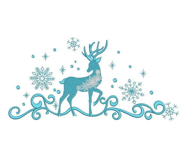Christmas Deer Embroidery Design Embroidery/Applique DESIGNS Nino Nadaraia 