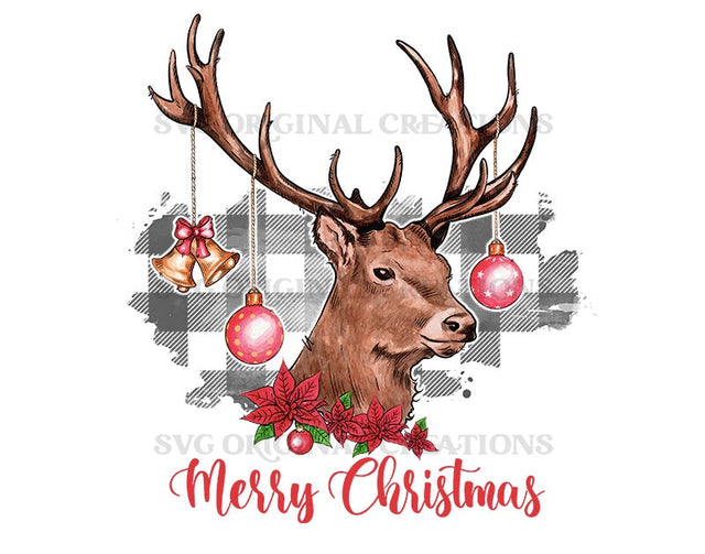 Christmas Deer Sublimation, Merry Christmas Sublimation, Christmas PNG Print Sublimation SVGoriginalcreations 