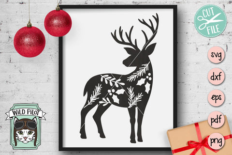 Christmas Deer SVG Cut File SVG Wild Pilot 