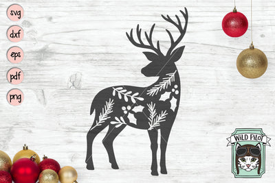 Christmas Deer SVG Cut File SVG Wild Pilot 