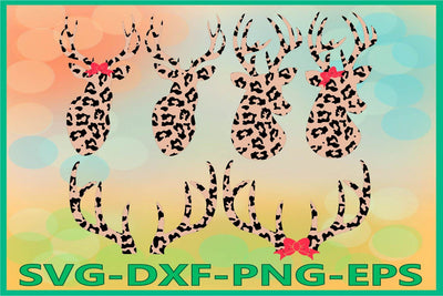 Christmas Deer SVG, Deer leopard, Deer Antlers SVG AlexSVGStudio 