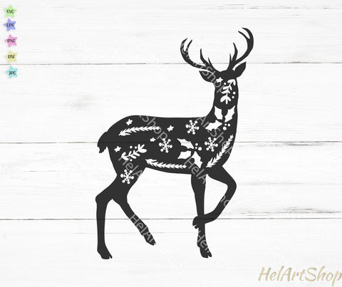 Christmas deer svg, reindeer svg - So Fontsy