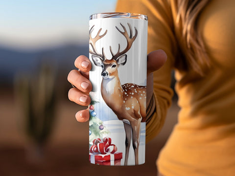 Christmas Deer Tumbler PNG Sublimation Luvleigh Digitals 