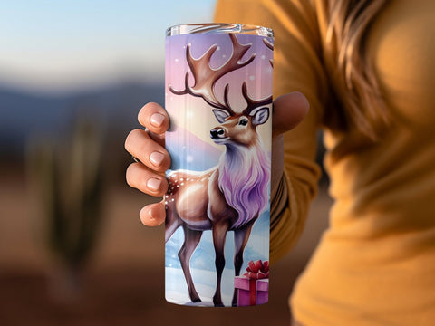 Christmas Deer Tumbler wrap PNG Sublimation Luvleigh Digitals 