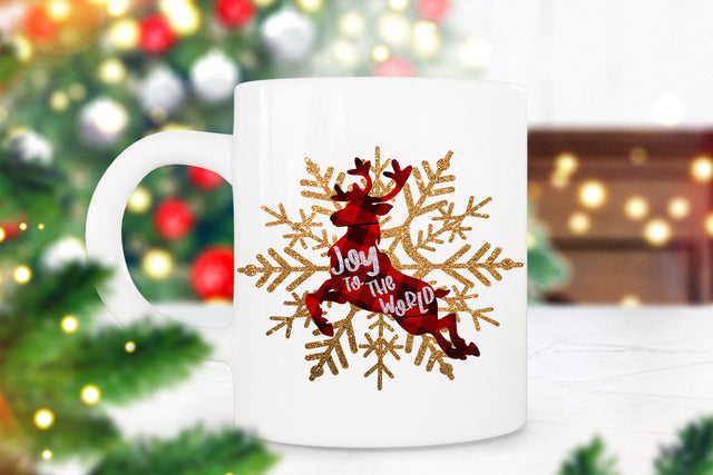 Christmas Deer With Snowflakes I Holiday Sublimation Idea Sublimation Happy Printables Club 