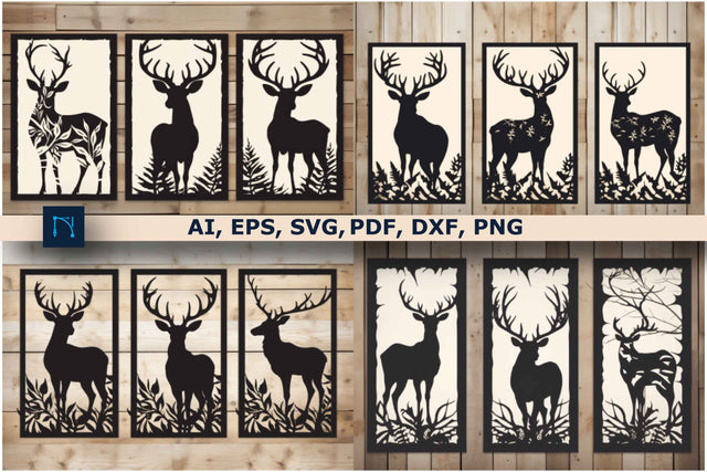 Christmas Deer with Tree SVG Bundl SVG MD JOYNAL ABDIN 