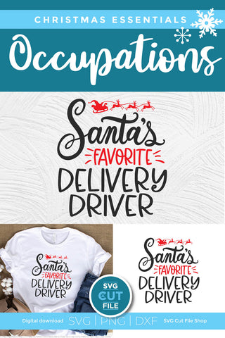 Christmas Delivery Driver svg SVG SVG Cut File 