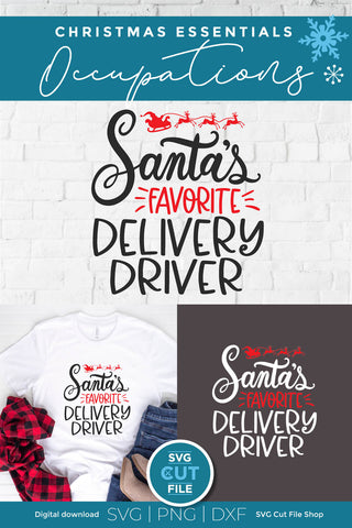 Christmas Delivery Driver svg SVG SVG Cut File 