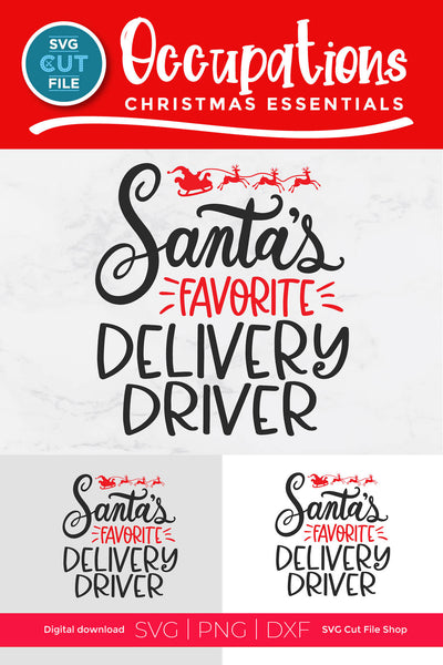 Christmas Delivery Driver svg SVG SVG Cut File 