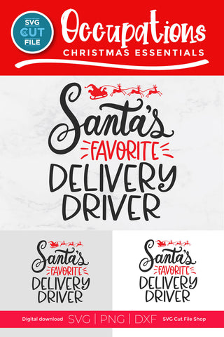 Christmas Delivery Driver svg SVG SVG Cut File 