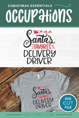 Christmas Delivery Driver svg SVG SVG Cut File 