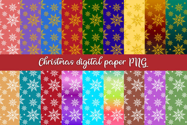 Christmas digital paper | Snowflake digital paper Sublimation Svetana Studio 