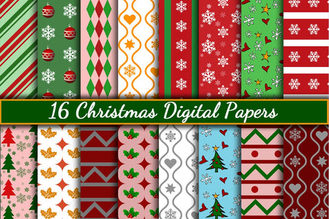 Christmas Digital Papers Background Digital Paper Pack JPG Digital Pattern nikola 