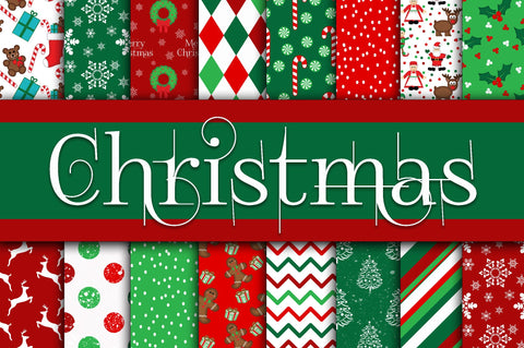 Christmas Digital Papers Sublimation Old Market 
