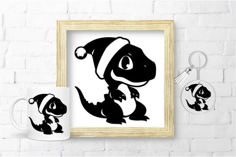 Christmas Dinosaur SVG Cut File For Cricut Baby Dinosaur SVG OrangeBrushStudio 