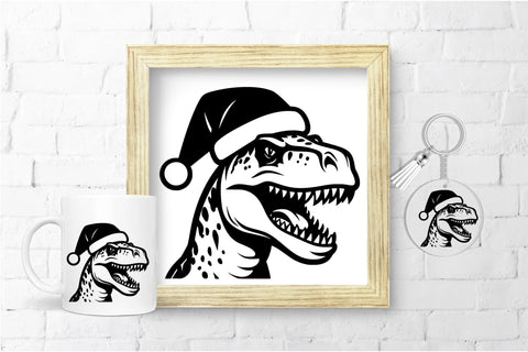 Christmas Dinosaur SVG Cut File For Cricut T-Rex SVG OrangeBrushStudio 