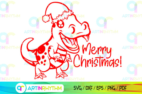 Christmas dinosaur svg SVG Artinrhythm shop 