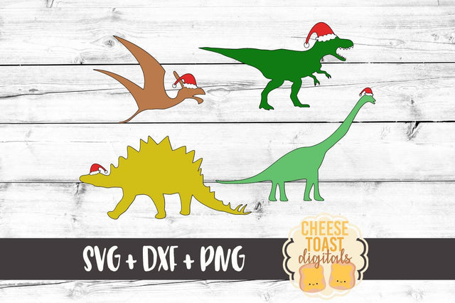 Christmas Dinosaurs SVG Cheese Toast Digitals 