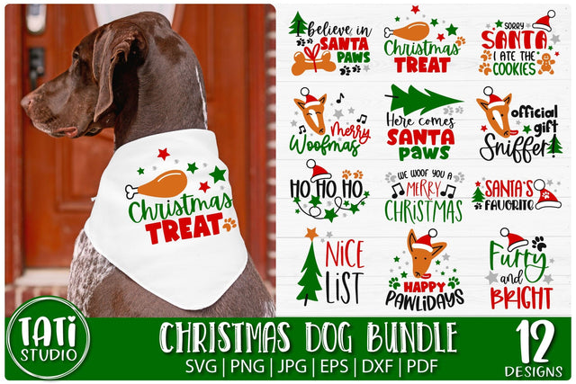 Christmas Dog Bundle SVG | Dog Bandana SVG SVG TatiStudio 