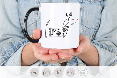 Christmas Dog in Sweater SVG SVG Lynda M Metcalf 