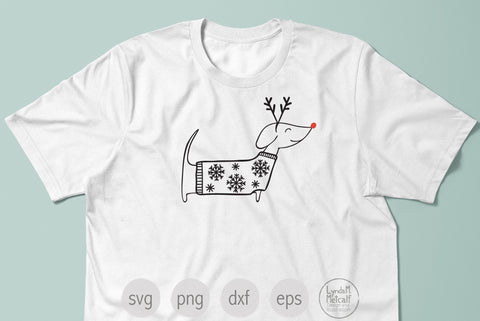 Christmas Dog in Sweater SVG SVG Lynda M Metcalf 