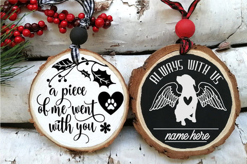 Christmas Dog Memorial Ornament Bundle SVG Round Ornaments SVG OrangeBrushStudio 