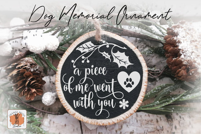 Christmas Dog Memorial Round Ornament Pet Memorial SVG SVG OrangeBrushStudio 