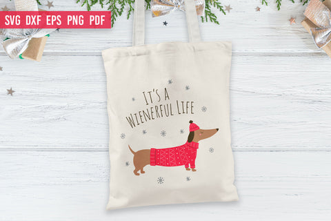 Christmas Dog Ornament SVG | It's a Wienerful Life SVG Irina Ostapenko 