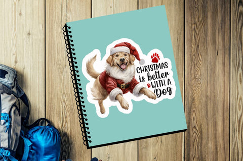 Christmas Dog Sticker Bundle Sublimation Regulrcrative 