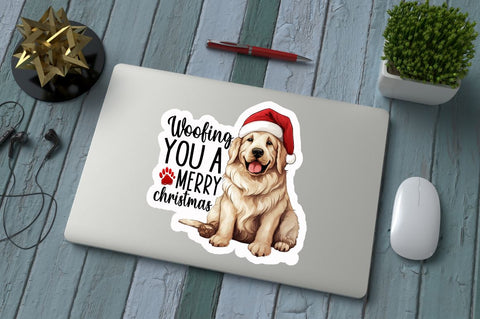 Christmas Dog Sticker Bundle Sublimation Regulrcrative 